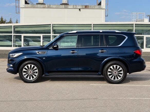 2018 Infiniti QX80 I Рестайлинг 2, синий, 3300000 рублей - вид 3