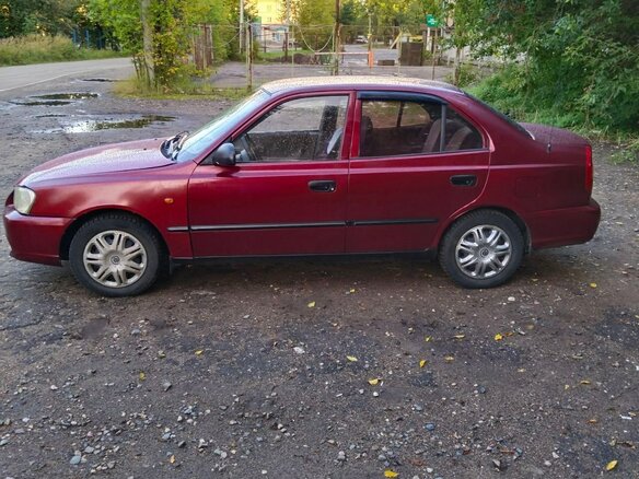 2004 Hyundai Accent ТагАЗ II, красный, 230000 рублей - вид 1