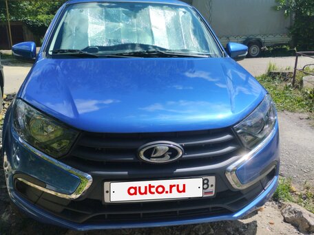 2019 Lada (ВАЗ) Granta I Рестайлинг, синий, 530000 рублей, вид 2
