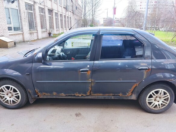 2007 Renault Logan I, серый, 195000 рублей - вид 3