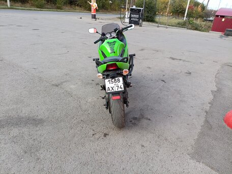 2007 Kawasaki ER-6F (Ninja 650R), зелёный, 400000 рублей, вид 5
