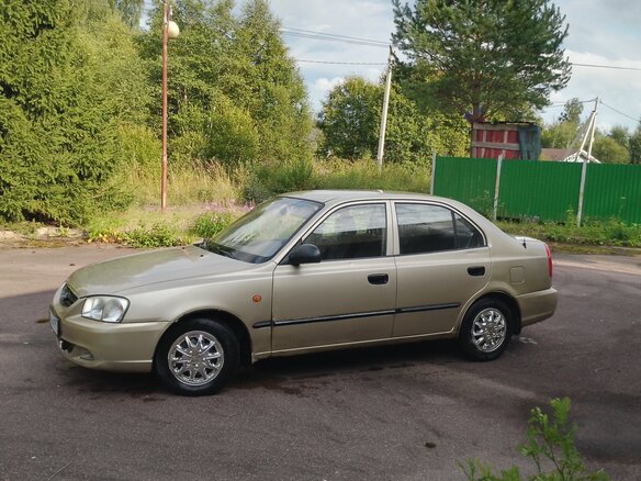 2006 Hyundai Accent ТагАЗ II, бежевый, 290000 рублей - вид 4
