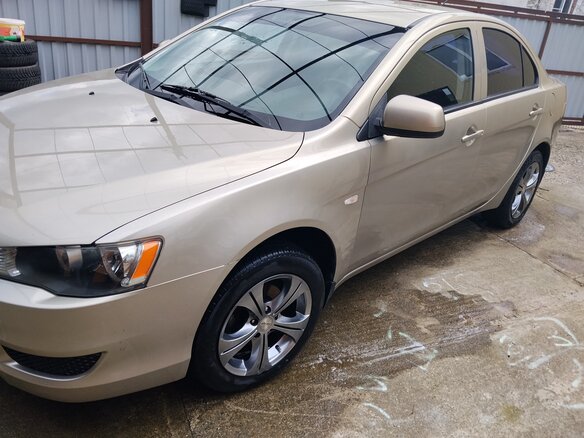 2008 Mitsubishi Lancer X, бежевый, 750000 рублей - вид 3