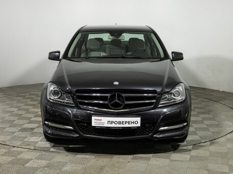 2012 Mercedes-Benz C-Класс 180 BlueEFFICIENCY III (W204) Рестайлинг, чёрный, 1399700 рублей, вид 2