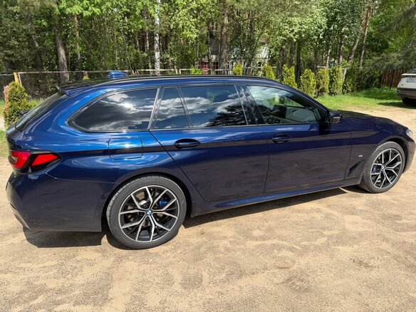 2021 BMW 5 серии 540d xDrive VII (G30/G31/G38) Рестайлинг, синий - вид 5