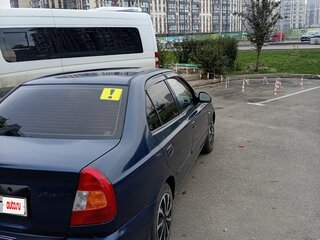 2008 Hyundai Accent ТагАЗ II, синий, 330000 рублей, вид 4