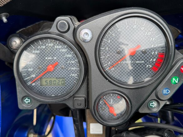 2000 Honda CB 600F Hornet, синий, 350000 рублей - вид 9