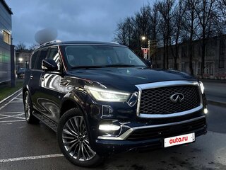 2018 Infiniti QX80 I Рестайлинг 2, синий, 4180000 рублей, вид 3