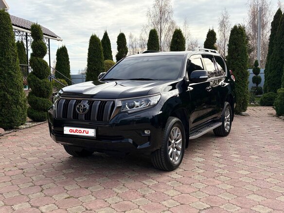 2019 Toyota Land Cruiser Prado 150 Series Рестайлинг 2, чёрный, 5200000 рублей - вид 2