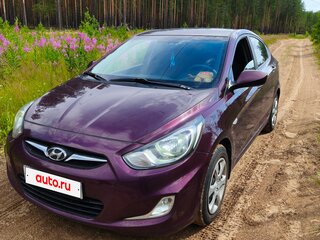 2011 Hyundai Solaris I, фиолетовый, 600000 рублей, вид 1