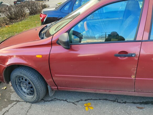 2007 Lada (ВАЗ) Kalina I, красный, 110000 рублей - вид 4