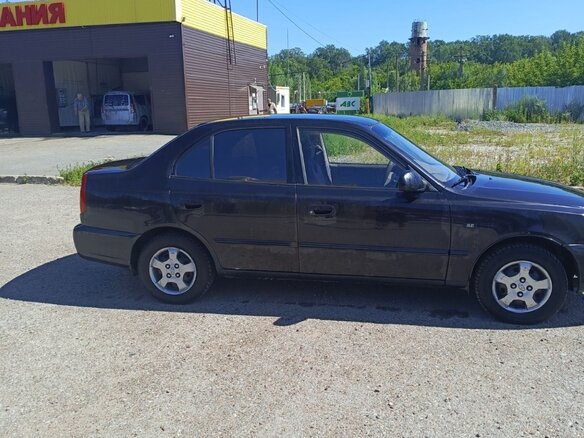 2007 Hyundai Accent ТагАЗ II, чёрный, 299999 рублей - вид 3