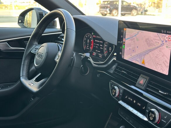 2020 Audi A4 35 TFSI V (B9) Рестайлинг, синий, 3500000 рублей - вид 8