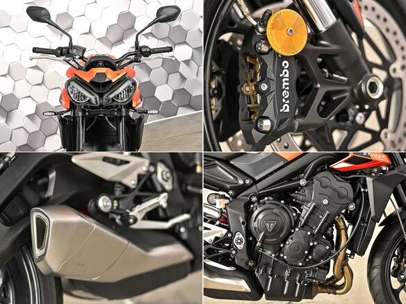 2025 Triumph Street Triple, оранжевый, 1289000 рублей - вид 9