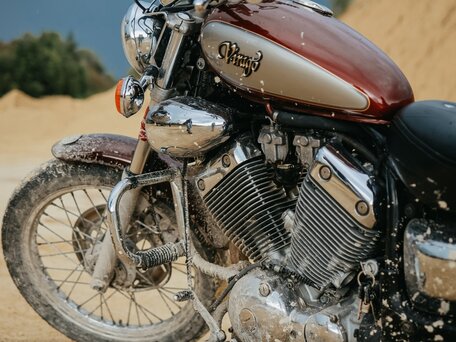 1993 Yamaha XV400 Virago, красный, 270000 рублей, вид 4