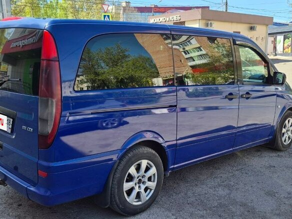 2012 Mercedes-Benz Vito 111 CDI L1 II (W639) Рестайлинг, синий - вид 3