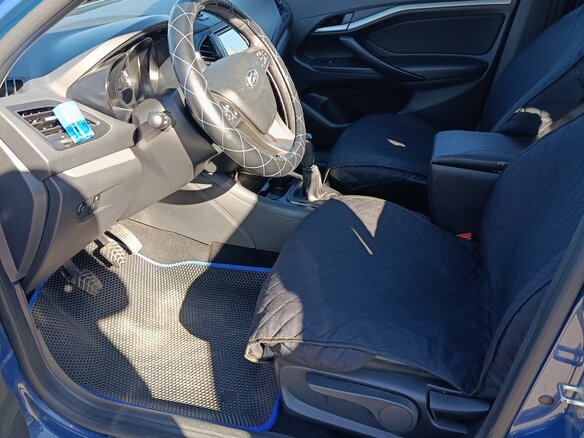2017 Lada (ВАЗ) Vesta I, синий, 820000 рублей - вид 6