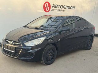 2012 Hyundai Solaris I, чёрный, 573550 рублей, вид 1