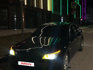 2009 BMW 5 серии 520i V (E60/E61) Рестайлинг, чёрный, 1000000 рублей, вид 2