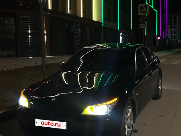 2009 BMW 5 серии 520i V (E60/E61) Рестайлинг, чёрный, 1000000 рублей - вид 1