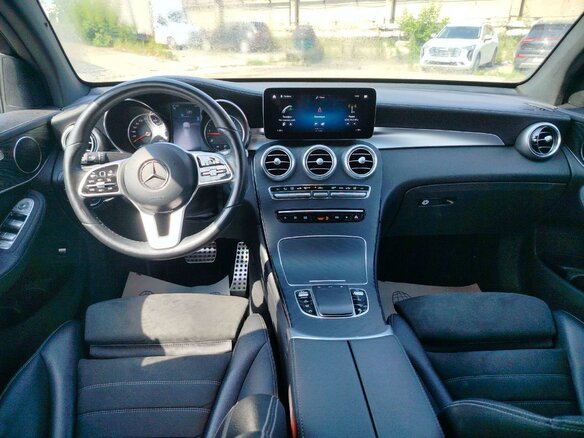 2022 Mercedes-Benz GLC Coupe 300 d I (C253) Рестайлинг, синий - вид 7