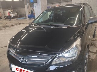 2015 Hyundai Solaris I Рестайлинг, чёрный, 1100000 рублей, вид 4