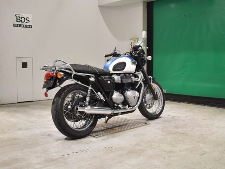 2016 Triumph Bonneville T100, голубой, 743000 рублей, вид 4