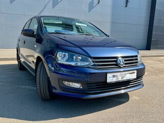 2016 Volkswagen Polo V Рестайлинг, синий, 880000 рублей, вид 4