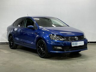 2018 Volkswagen Polo V Рестайлинг, синий, 945000 рублей, вид 3
