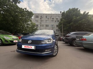 2018 Volkswagen Polo V Рестайлинг, синий, 1270000 рублей, вид 3