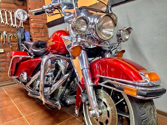 1991 Harley-Davidson Electra Glide, красный, 1200000 рублей - вид 19