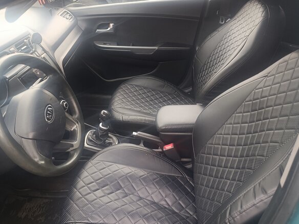 2012 Kia Rio III, зелёный, 600000 рублей - вид 5
