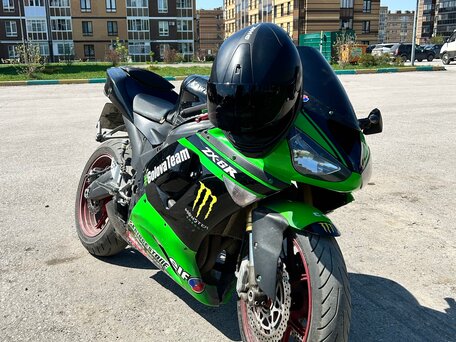 2005 Kawasaki ZX-6R Ninja, зелёный, 390000 рублей, вид 5