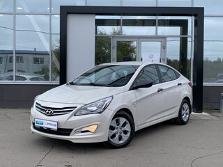 2015 Hyundai Solaris I Рестайлинг, бежевый, 939000 рублей, вид 1