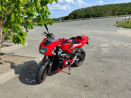 2006 Aprilia Tuono 1000, красный, 380000 рублей, вид 1