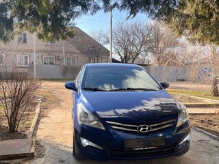 2015 Hyundai Solaris I Рестайлинг, синий, 1450000 рублей, вид 4