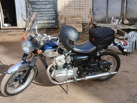 1998 Kawasaki W 650, синий, 480000 рублей, вид 2