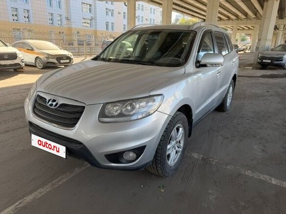 2011 Hyundai Santa Fe II Рестайлинг, серебристый, 1354000 рублей - вид 1
