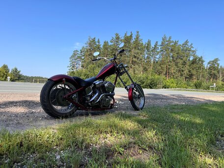 2004 Harley-Davidson Softail Custom, красный, 850000 рублей, вид 3