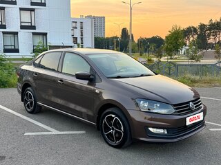 2015 Volkswagen Polo V Рестайлинг, коричневый, 1195000 рублей, вид 4