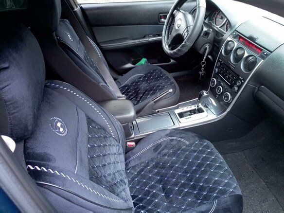 2007 Mazda 6 I (GG) Рестайлинг, синий, 610000 рублей - вид 14
