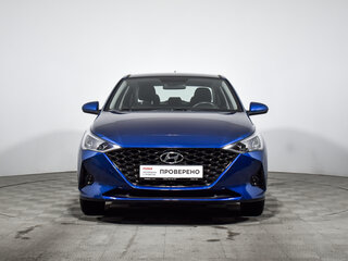 2022 Hyundai Solaris II Рестайлинг, синий, 1670000 рублей, вид 2