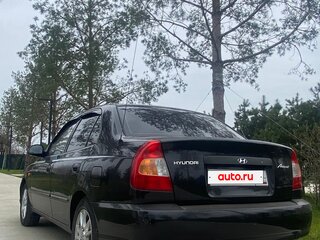 2006 Hyundai Accent ТагАЗ II, чёрный, 350000 рублей, вид 4
