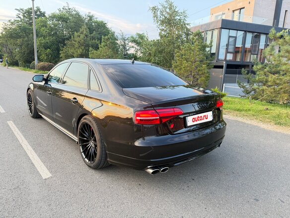 2015 Audi A8 Long III (D4) Рестайлинг, чёрный - вид 6