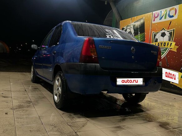 2006 Renault Logan I, синий, 200000 рублей - вид 7