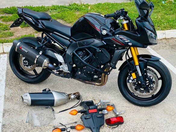 2007 Yamaha FZ1, чёрный - вид 1