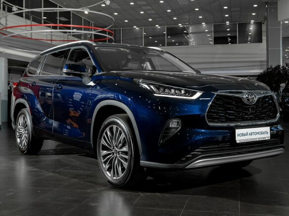 2026 Toyota Highlander IV (XU70), синий - вид 2