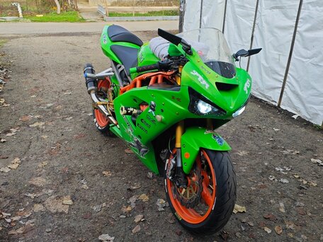 2003 Kawasaki ZX-6 Ninja, зелёный, 500000 рублей, вид 3