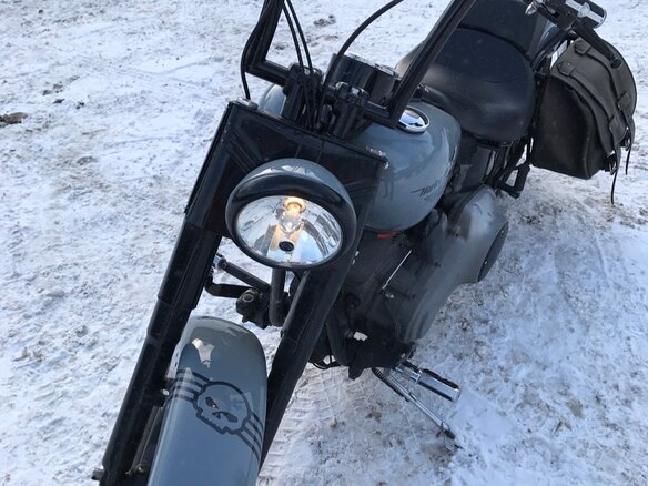2007 Harley-Davidson Fat Boy, серый - вид 4