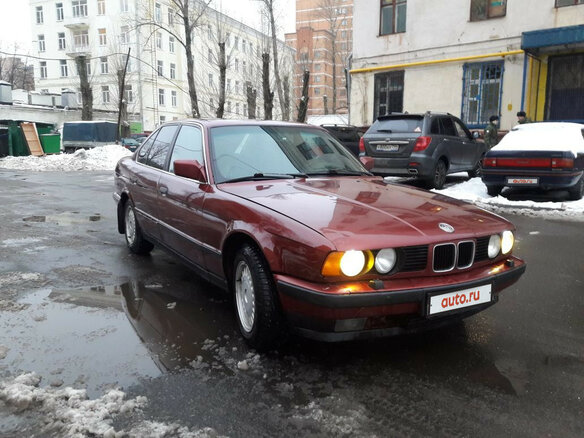 1992 BMW 5 серии 520i III (E34), красный - вид 2